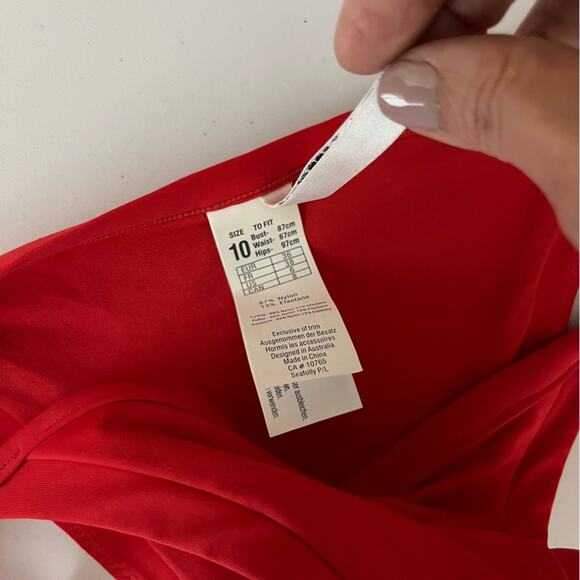 Seafolly Brazilian Tie Side Bikini Bottom in Chilli Size 6 NWOT - Picture 5 of 8